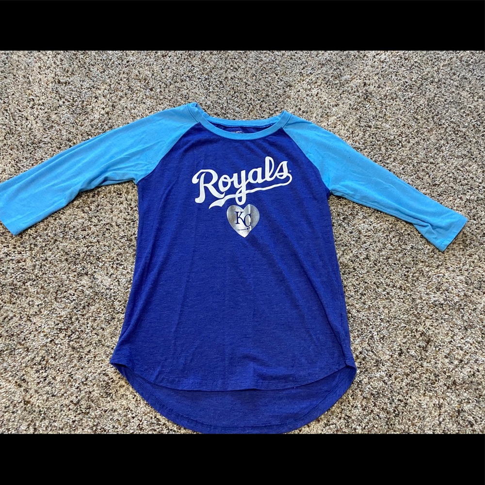 Girls Royals baseball shirt size L 10/12